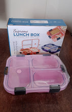 Plastic 3 Compartment Insulated Lunch Box, Lunch Box (1 Pc)